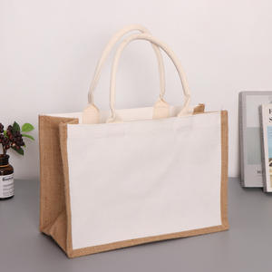 Borsa Shopper Personalizzata in Iuta Ecologica Riutilizzabile 40x35x15CM con Manici in Corda e Tracolla, Grande Capacità, Campione Gratuito - Product Image 1