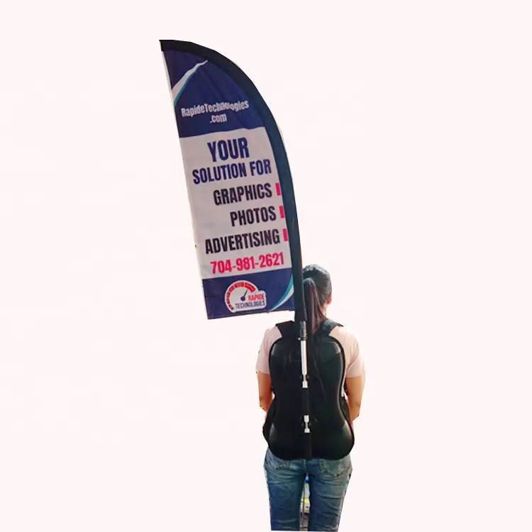 Feamnt Ransel Bendera, Ransel Harga Pabrik Spanduk Berjalan Iklan Bendera Pak Belakang