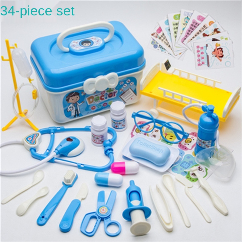 Children play house nurse play injection stethoscope simulation doctor toy set