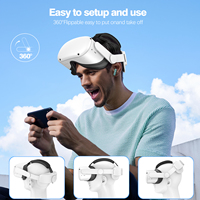 Penjualan Langsung Pabrik Grosir Tali Kepala VR, Headband Nyaman Tanpa Baterai untuk Meta Quest 2, Aksesori Headset VR dari ABS & Spons.