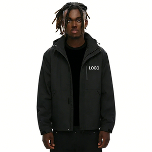 Veste de randonnée imperméable coupe-vent unisexe de haute qualité avec logo imprimé personnalisé, couleur unie, à capuche, pour la <span class=keywords><strong>montagne</strong></span> et les activités de plein air - Product Image 1