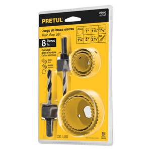 Set di KIT-8P Pretul di 7 punte da trapano in acciaio al carbonio e 1 Kit per seghe a mandrina - Product Image 1