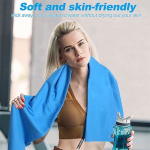 Serviette de sport portable personnalisable en polyester tissé, couleur unie, séchage rapide, anti-sable, en microfibre, pour voyage, camping, randonnée - Product Image 4