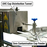 Machine de rinçage, remplissage et bouchage automatique de bouteilles en PET pour eau potable minérale pure, usage intensif