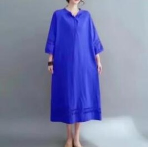 Vestido de Verano <span class=keywords><strong>para</strong></span> Mujer JAC22 F25138, Cuello en V, Holgado, Moderno, con Mangas 3/4 - Product Image 3
