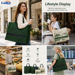 Bolsas de Compras Reutilizables Ecológicas Personalizadas, Bolsas de Tela de Algodón Orgánico con Compartimentos - Product Image 5