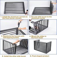 Cubierta de Aire Acondicionado Metálica para Exteriores, Diseño Personalizado, Moderna, con Corte Láser, Impermeable, de Aluminio