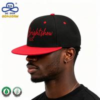 Gorra de Béisbol Snapback de Dos Tonos, Negra y Roja, con Logotipo Personalizado, Estilo Hip Hop, Unisex, para un Look Urbano