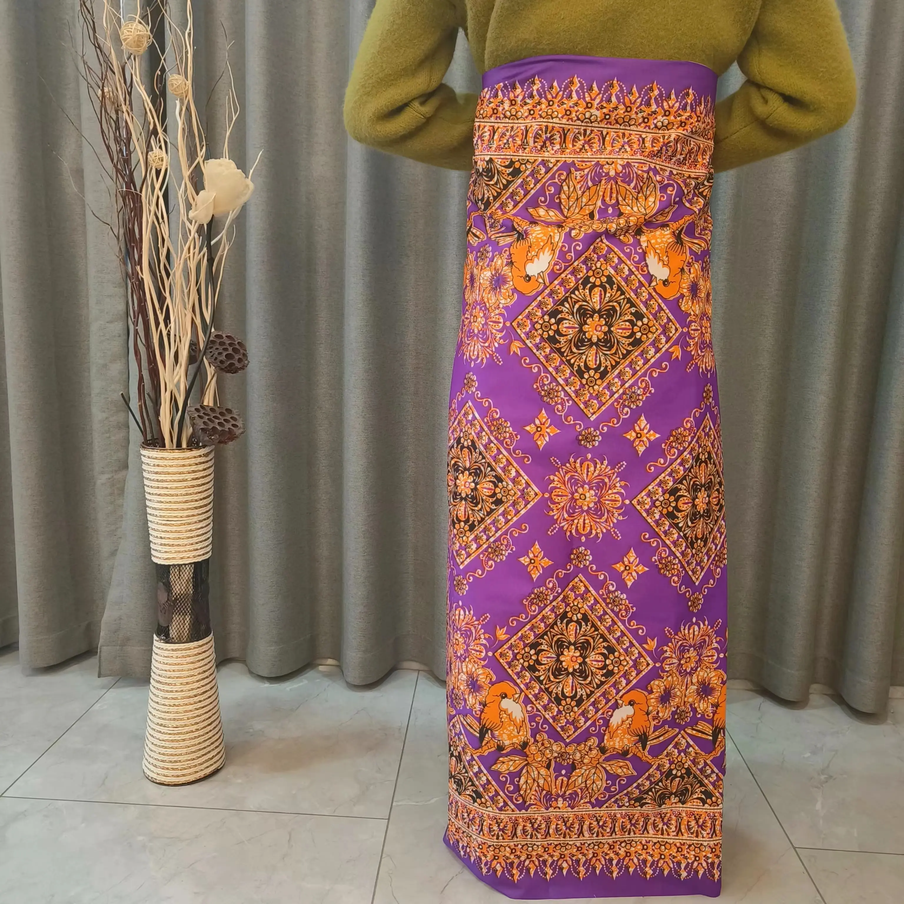 Sarong Batik de tela de piel de melocotón, precio barato de fábrica, gran oferta de Indonesia en 2023