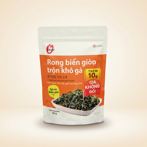 Alga crujiente con pollo seco mixto 40g O'food - Snack de algas tostadas y sazonadas con pollo seco |   Venta al por mayor y OEM - Product Image 5