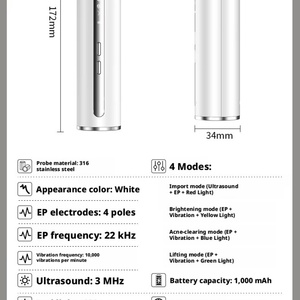 Hot Sell Eye Care Pen Device 3M EP Ultrasonic 4 Level <b>Vibration</b> Anti Age&Wrinkle Lift Heating Lighten Dark Circles Beauty Device - Product Image 6