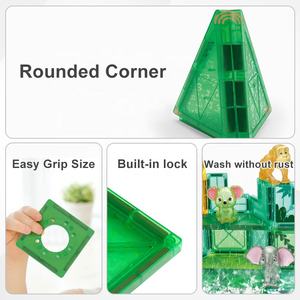 पशु वन दृश्य निर्माण ब्लॉक खिलौना 40 पीसी चुंबकीय शैक्षिक प्लास्टिक टाइल पहेली सेट पैकेजिंग के साथ - Product Image 6