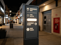 Panneau de signalisation directionnel personnalisé, panneau de signalisation extérieur, panneau de signalisation pour voitures, hôpitaux, panneau en acier inoxydable avec éclairage LED pour bâtiments