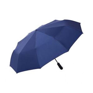 Parapluie entièrement automatique à dix baleines en caoutchouc noir, protection solaire UV, grand format, pour hommes et femmes, idéal pour les affaires, personnalisable avec LOGO - Product Image 2