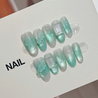 Armor Palsu Transparan Minimalis yang Dapat Dipakai Ulang, Model Gradient Mermaid Maoyan, untuk Butik Kecantikan