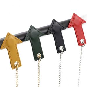 Soportes de tee de golf delanteros de cuero PU YY, duraderos y altos, con cadena y colgador magnético de cuero con flecha, ideales para regalos - Product Image 2