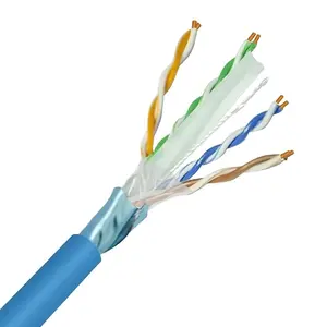 Nokta mal bakır en kaliteli CAT6 1000ft FTP 23AWG katı kablo tek koruyucu cat6 kablo 305m kablo esnek