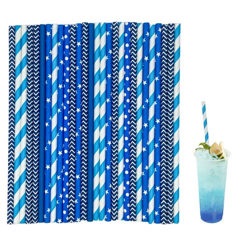 High Quality Customizable Colorful Paper Straws Disposable 6mm 8mm 10mm 12mm Bar Bubble Tea Milkshake Smoothie Juice Parties