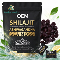 Gummies de Shilajit, Mousse de Mer, Ashwagandha, Énergie et Vitalité de l'Himalaya, Soutien Thyroïdien, Complément Alimentaire pour Femmes