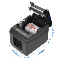 Impresora de recibos Bluetooth de alta velocidad de 80mm Impresora térmica inalámbrica Pos para pequeñas empresas para Android y Windows