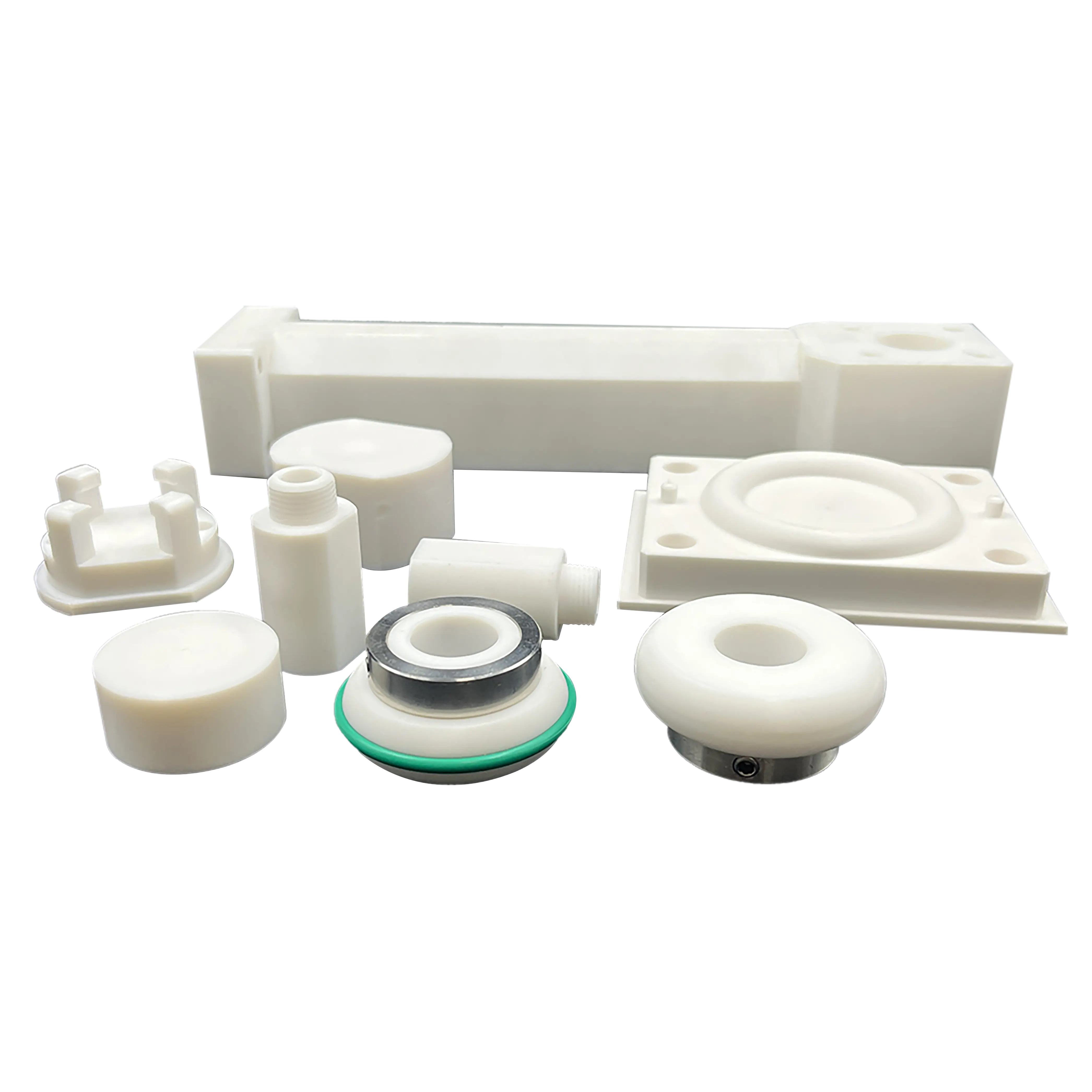 PTFE parts High temperature resistance to chemicals and solvents PTFE Machining parts Turning machined Custom CNC PTFE part