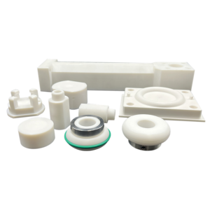 أجزاء PTFE مقاومة درجات الحرارة العالية للمواد الكيميائية والمذيبات أجزاء الآلات PTFE تحول تشكيله مخصص جزء PTFE CNC - Product Image 1