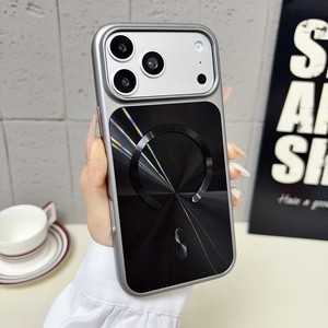 เคสโทรศัพท์แบบด้านลายเลเซอร์ CD สำหรับ iPhone 18 17 16 15 14 13 12 Pro Max  ขอบแข็งเคลือบผิว  ฝาหลังแม่เหล็ก - Product Image 6