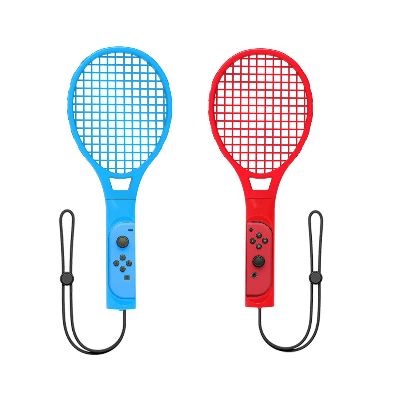 Tennis Racket for Nintendo Switch Joypad Controller, Mario Tennis Aces Accessories, Twin Pack