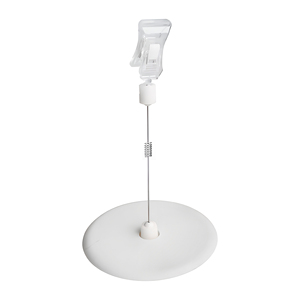 Universal <b>Plastic</b> POP Clip with Signage Holder Base for Retail Countertop and <b>Basket</b> Price Tag Display - Product Image 4