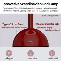 Lampe de table LED à intensité variable avec commande tactile, alimentée par batterie 5V, en ABS de style nordique - Utilisation pour chambre à coucher/mariage/bureau - Lumière ambiante toujours brillante