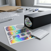 Kit de Etiquetas de Seguridad con Hologramas Personalizados y Herramienta de Aplicación para Protección de Marca