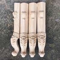 Pieds de table en bois massif de style Queen Anne/victorien, bon prix, pieds de meubles sculptés, salle à manger, cuisine, hôtel, salon, style européen