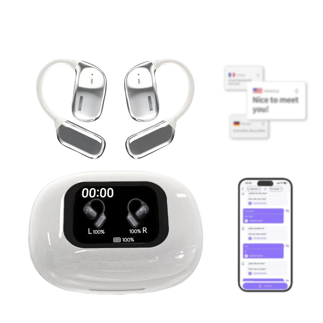 Ecouteur Traducteur Instantané IA - 134 Langues, Bluetooth 5.3, 5 Modes, Batterie 8h