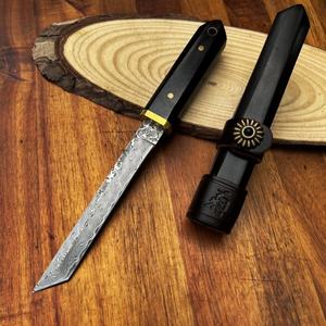 Cuchillo de Bolsillo Táctico Kiku de Alta Calidad, Personalizable OEM, con Funda de Plástico, Mango de Madera y Aplicaciones en Cuero para Uso EDC y Bricolaje - Product Image 5