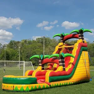 18ft High cheap commercial inflatable water slide for sale, Used party inflatable bounce wet dry slide for rent