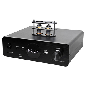 מגבר סטריאו משולב HIFI חדש 60Wx2 עם שפופרות, פאנל מסגסוגת אלומיניום, מארז מתכת, עיצוב מיני לשימוש ביתי/משרדי - Product Image 3