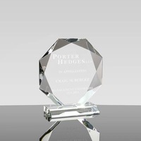 Trophée en cristal personnalisé HBL en gros, plaque de récompense en verre gravée pour cadeaux promotionnels et d'accueil