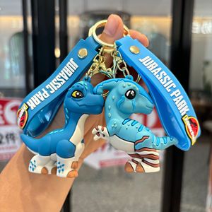 Porte-clés Dinosaure de Dessin Animé, Figurine T-Rex Triceratops Jurassique, Pendentif en Plastique pour Clés de Voiture, Sac à Dos, Cadeaux à Suspendre pour Couples - Product Image 2