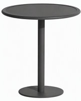 Table de restaurant et café moderne en métal de forme ronde pour l'hôtellerie, mobilier personnalisable