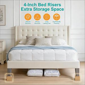 कस्टम बांस बिस्तर वाले 4 टुकड़े ऊंचाई एक्सटेंडर्स का सेट बिस्तर सोफे टेबल के लिए एंटी-फॉल के साथ समर्थन ब्लॉक - Product Image 2