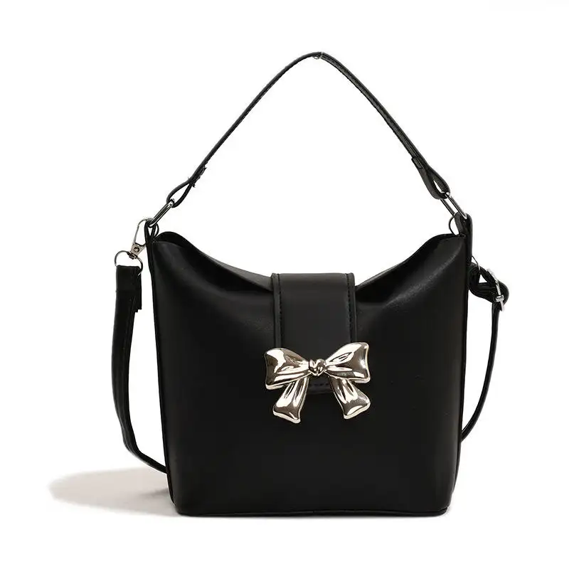 KSSPIRIT 2024 Design Women PU Leather Retro Vintage Shoulder Underarm Bags Purses Female Sweet Handbags