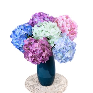 Hydrangeas artificiels en tissu de soie, impression 3D haute simulation, décorations de mariage, style luxueux, branche unique - Product Image 5