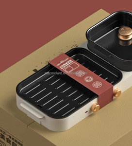 Parrilla Eléctrica de Fábrica Sin Humo, Máquina de Barbacoa Eléctrica, Planchas Eléctricas 2 en 1, Parrilla para Barbacoa - Product Image 4