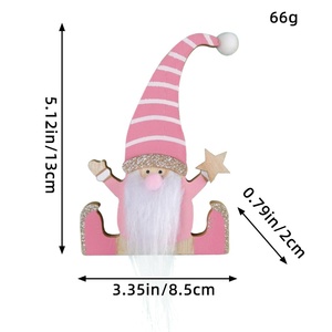 Décorations de Noël transfrontalières créatives Elfe en <span class=keywords><strong>bois</strong></span> et vieil homme jardin nain Micro paysage artisanat - Product Image 4