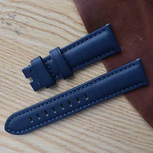 For Officin Panera Lumino PAM 20mm 22mm 24mm 26mm Black Blue Waterproof Sailcloth Canvas Fabric Leather Watch Strap Band