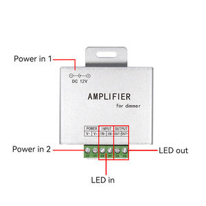 Amplificateur de signal LED, répéteur de puissance, amplificateur de bande LED monochrome, coque en plastique, télécommande 6A 30M pour bandes LED 12V 24V - Product Image 5