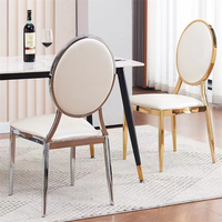 Chaises de banquet et d'événement de luxe en métal et résine, empilables, à dossier ovale, dorées, pour hôtels et mariages, vente en gros du fabricant