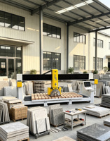 Machine de découpe de pierre ZEUS 5+1 axes avec moteur et boîte de vitesses pour marbre, granit, carrelage, puissance 15+7,5 kW, longueur maximale 3200 mm, commande à distance CNC
