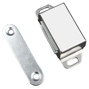 Loquet de porte magnétique en acier inoxydable, finition brossée, 53mm x 22mm, pour fermeture de porte d'armoire ou de placard - Product Image 3