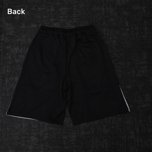 Shorts en coton pour hommes, design tendance, à la mode, avec cordon de serrage croisé, décontractés, gris et noir, bicolores, OEM - Product Image 3